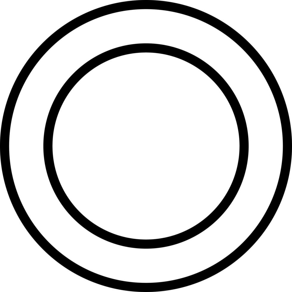 line icon for round vector