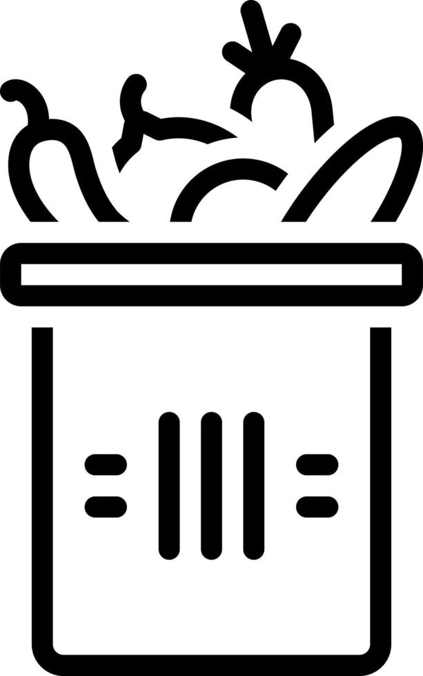 line icon for containing vector