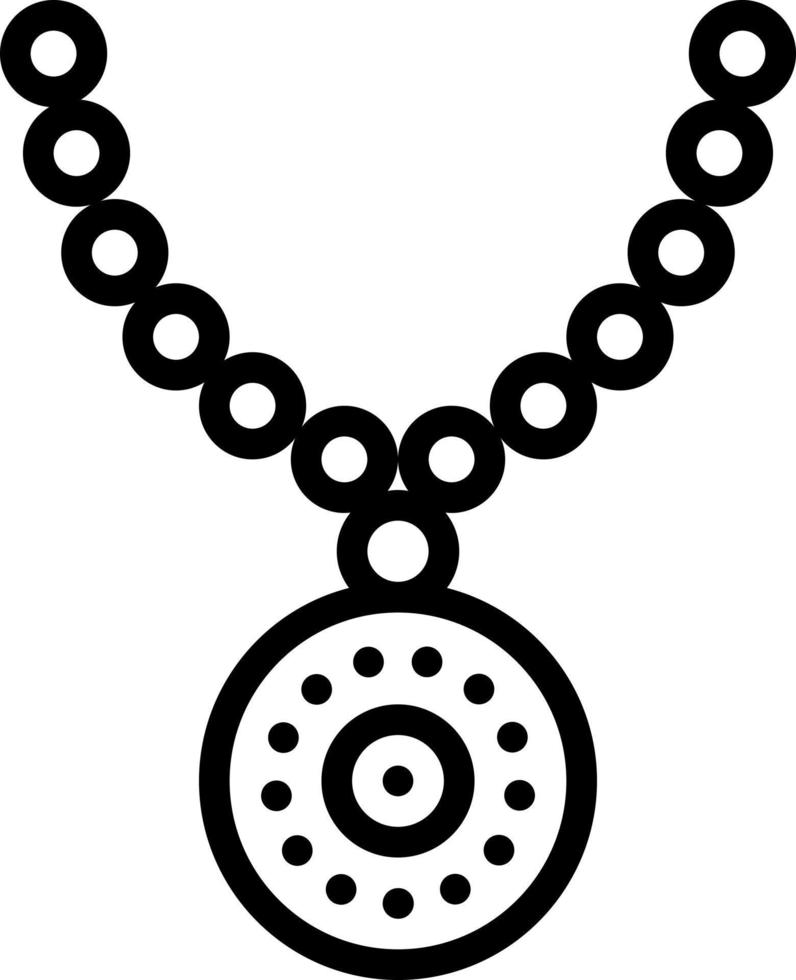 line icon for necklace vector