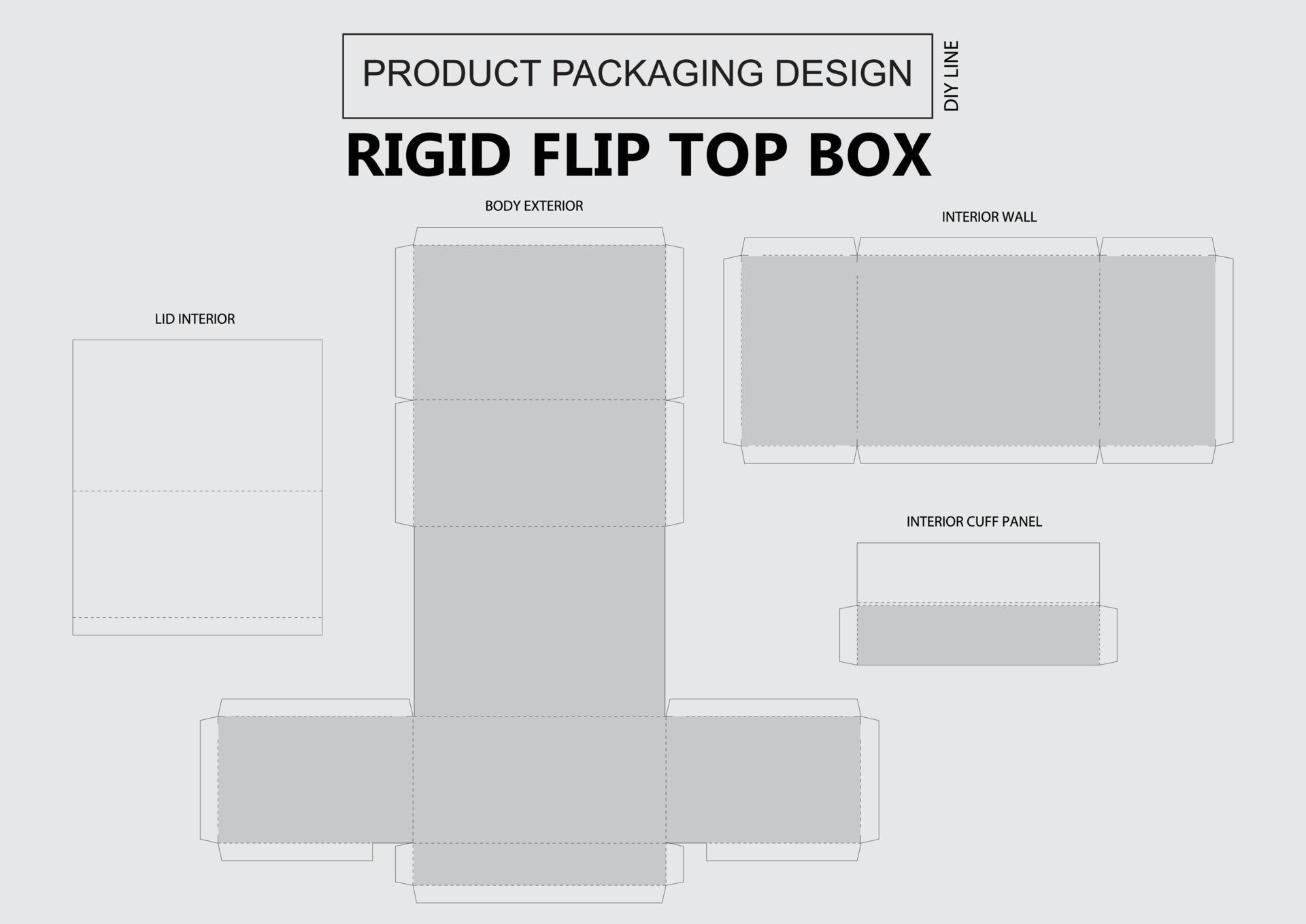 Rigid Flip Top Box 17480817 Vector Art at Vecteezy