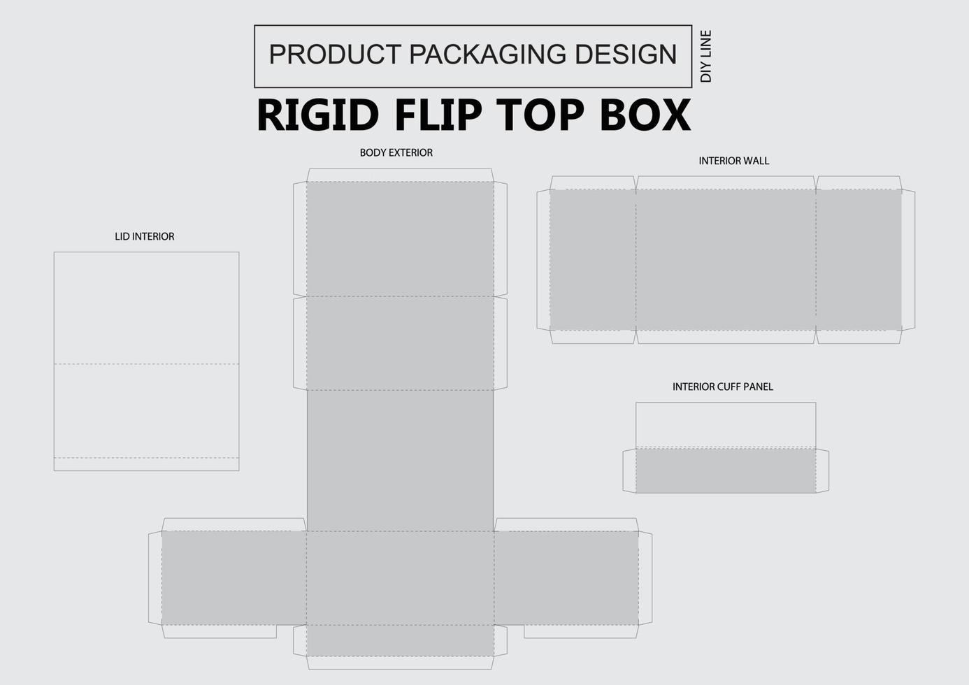 Rigid Flip Top Box vector