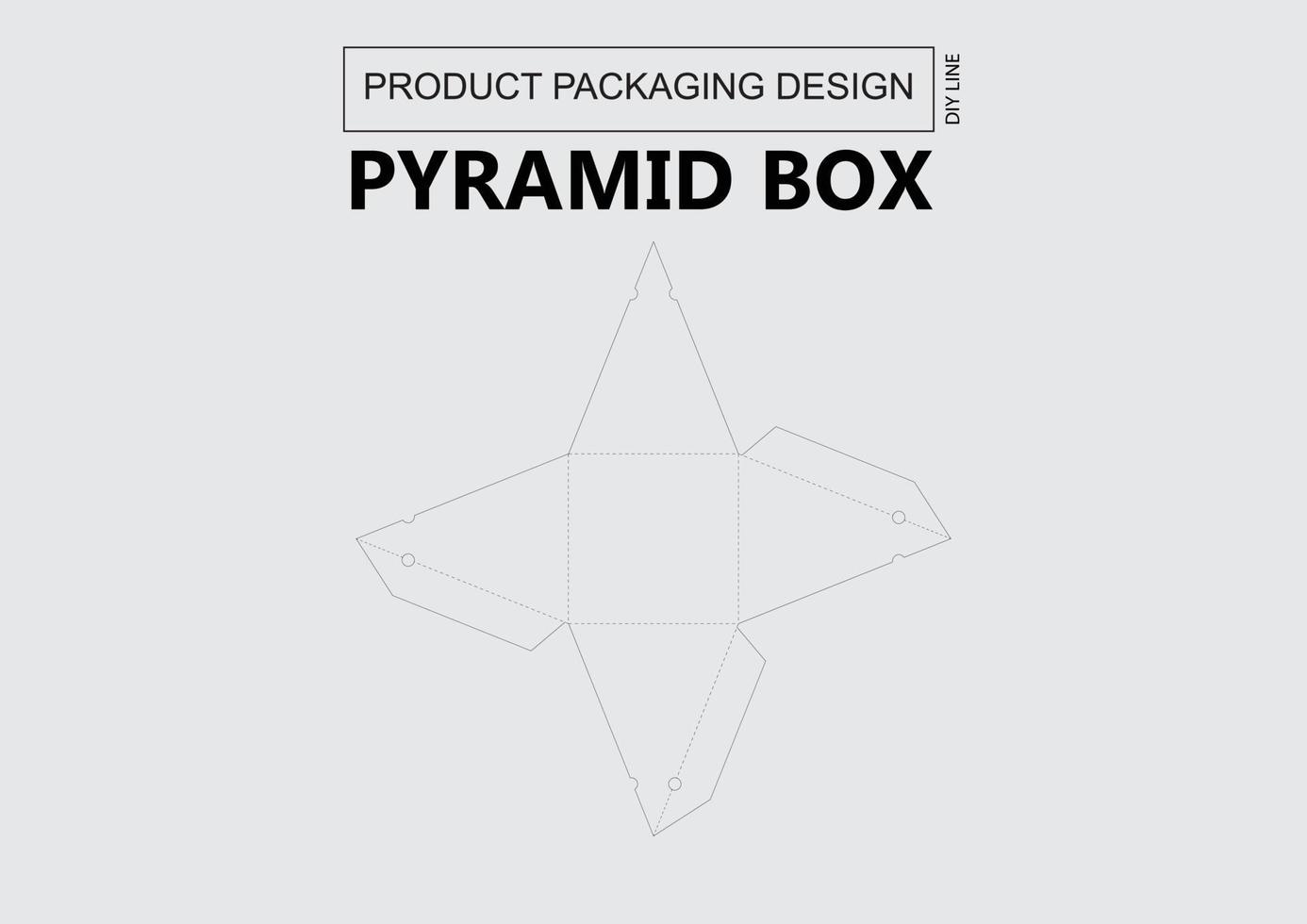 Pyramid Box Keyline vector