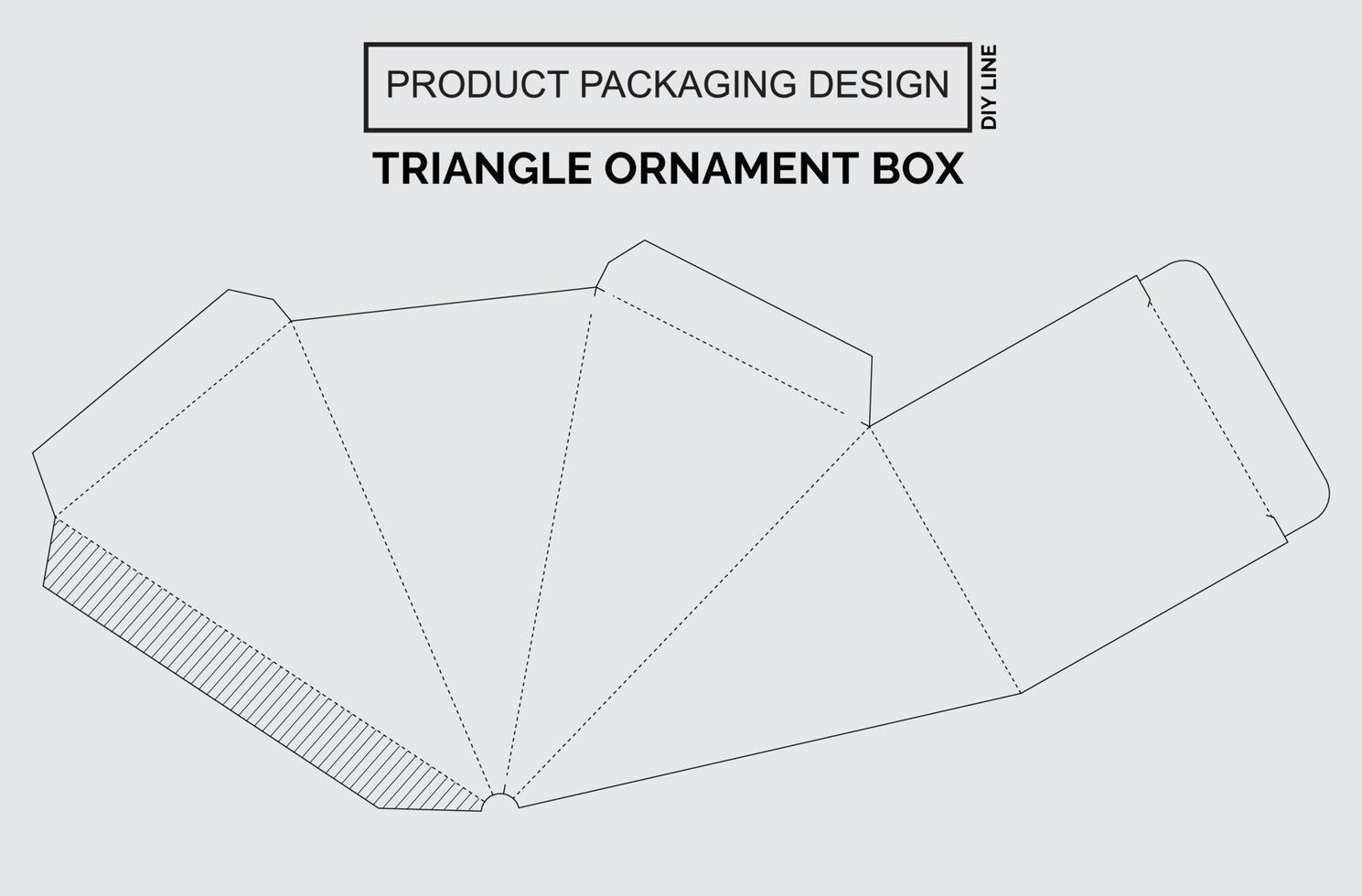 Caja de adorno de triángulo de diseño de embalaje de producto personalizado vector