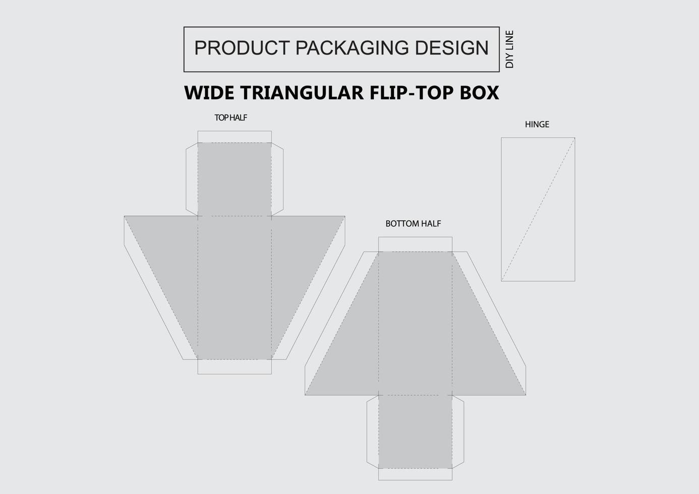 limpie la caja superior abatible triabgular vector