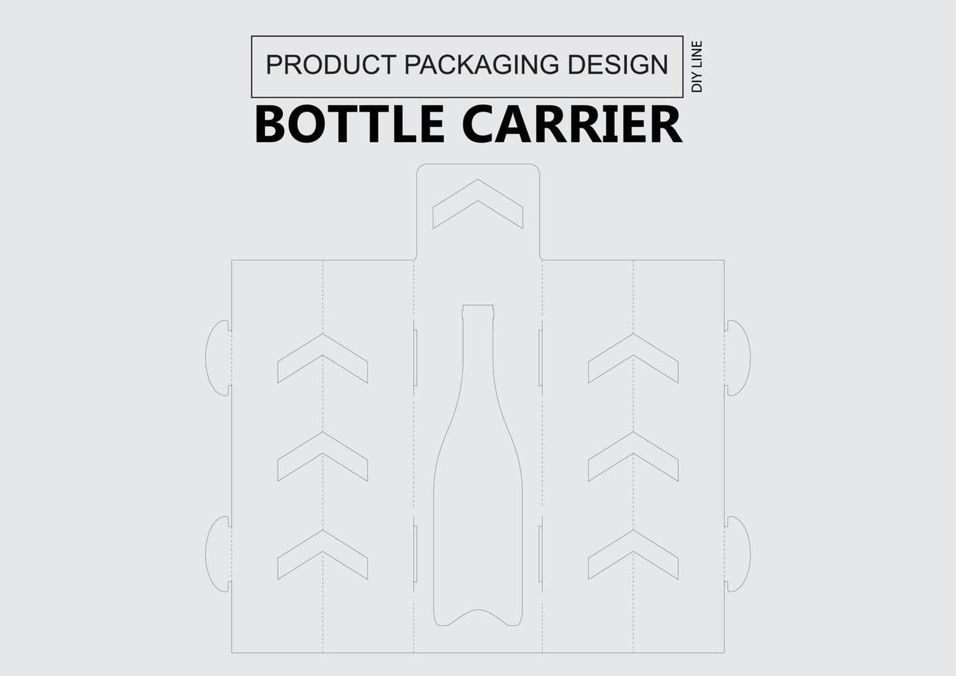 Bottle Carrier Keyline vector