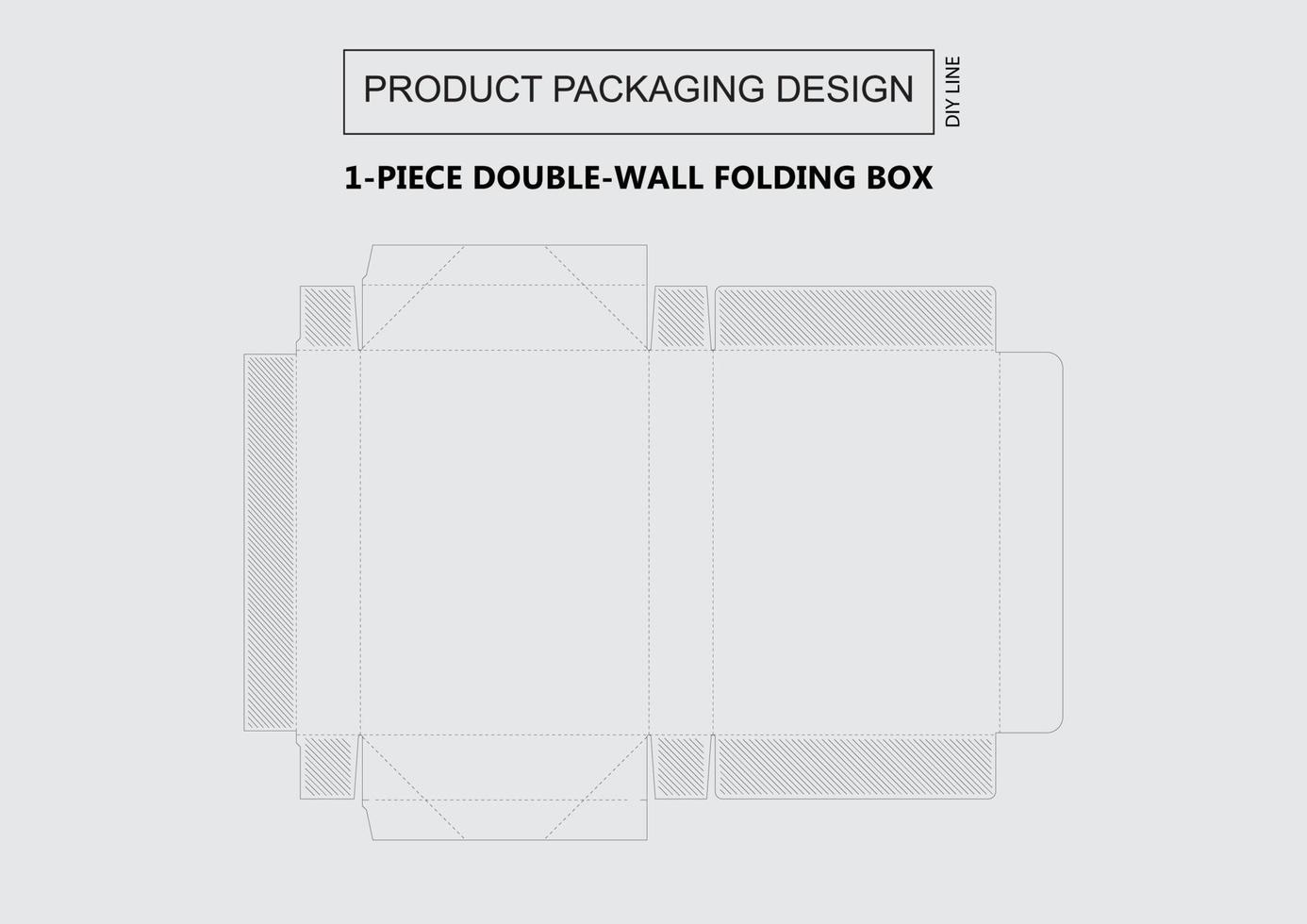 1 Piece Double Wall Folding Box vector