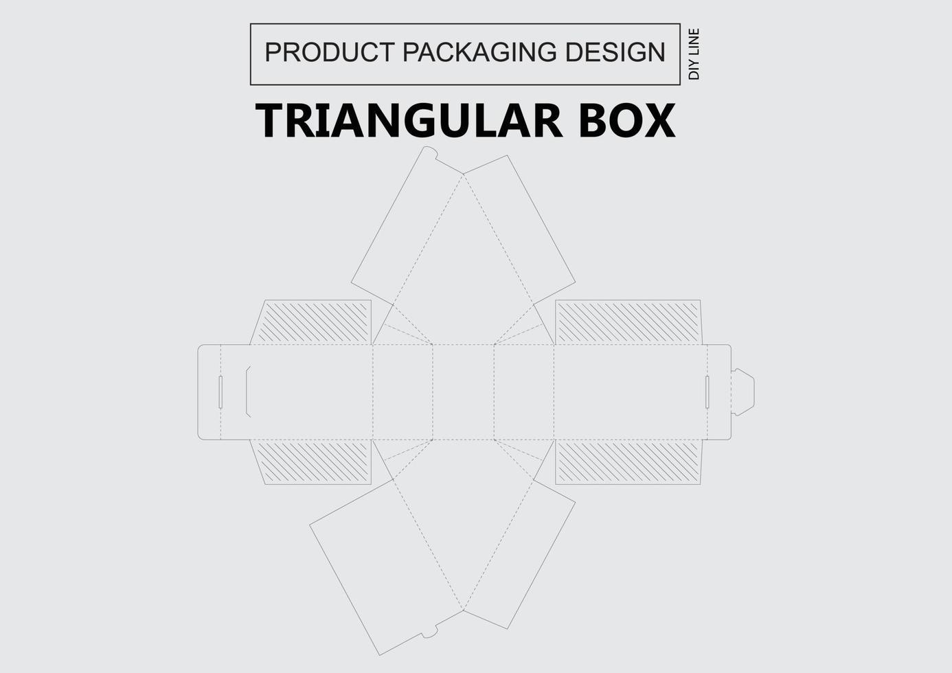 línea clave de caja triangular vector