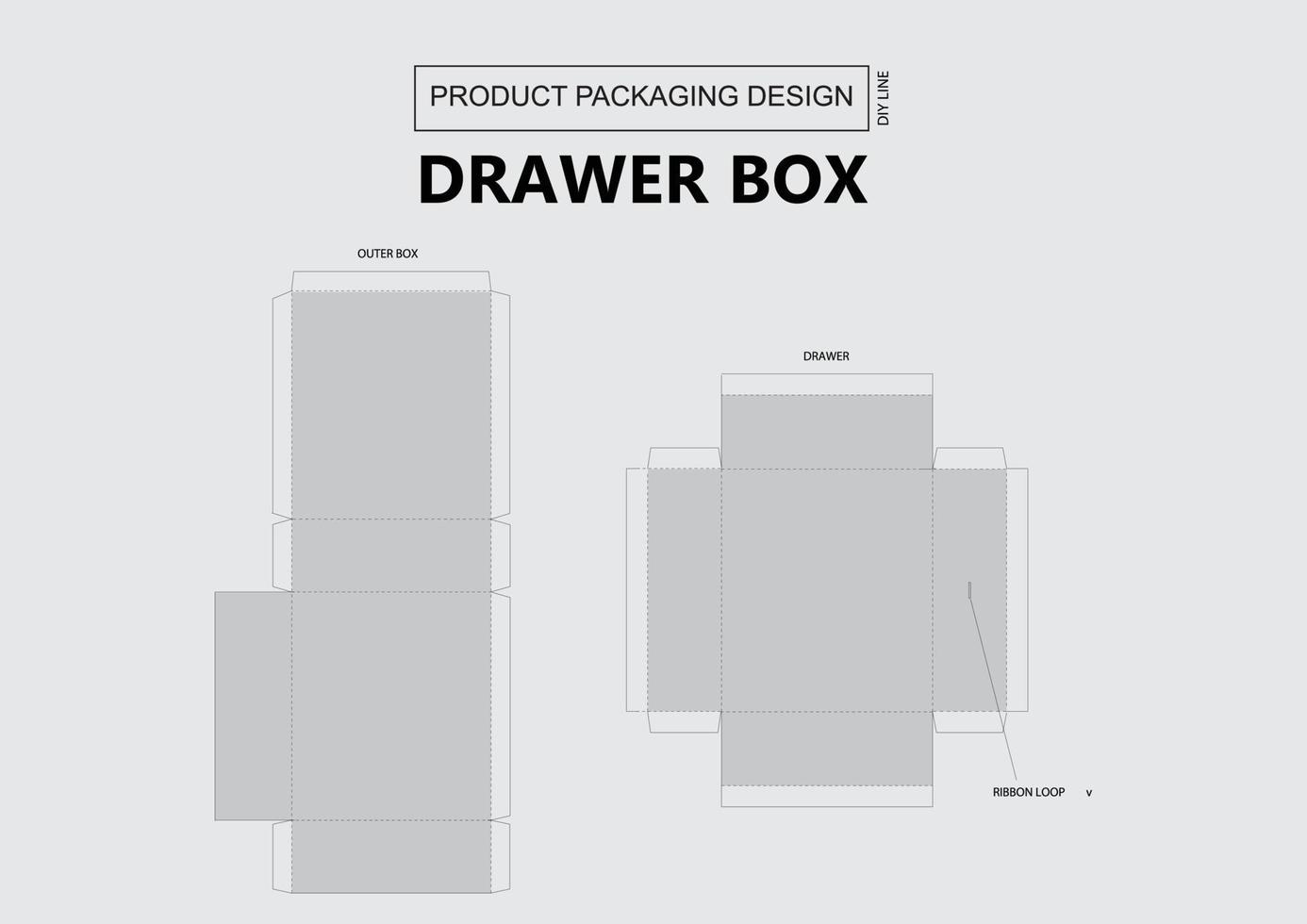 Drawer Box Keyline vector