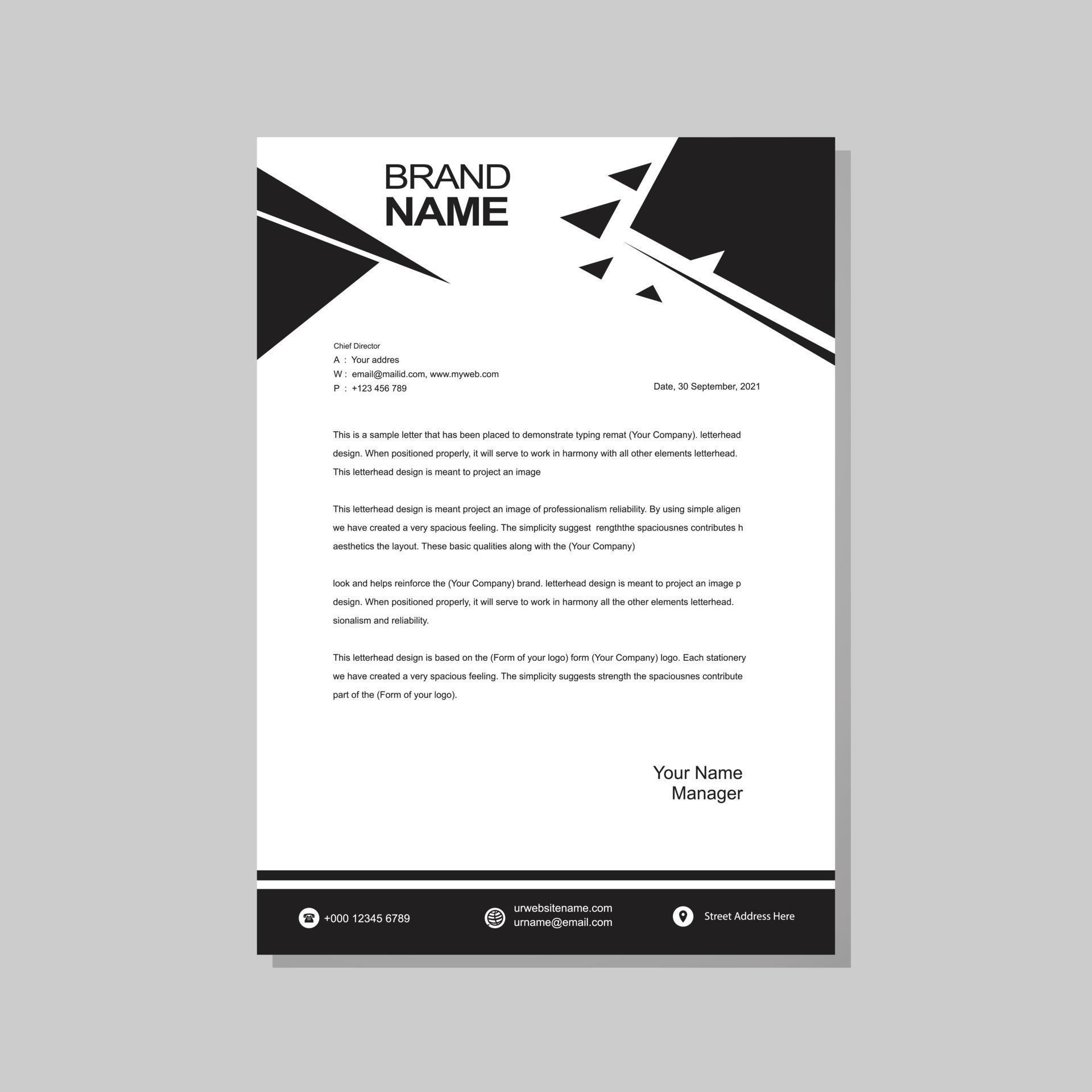 Modern letterhead design template 17481171 Vector Art at Vecteezy