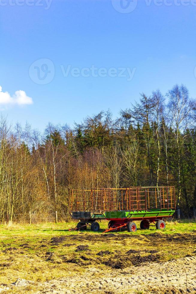 North German agricultural field wind turbines nature landscape panorama Germany. photo