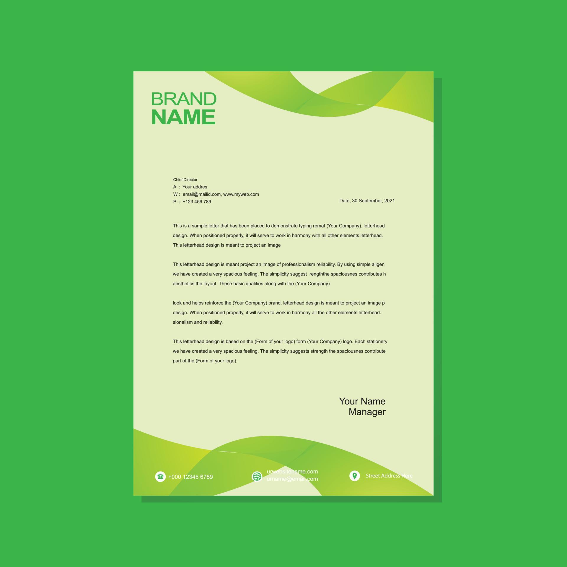 Modern letterhead design template 17481387 Vector Art at Vecteezy
