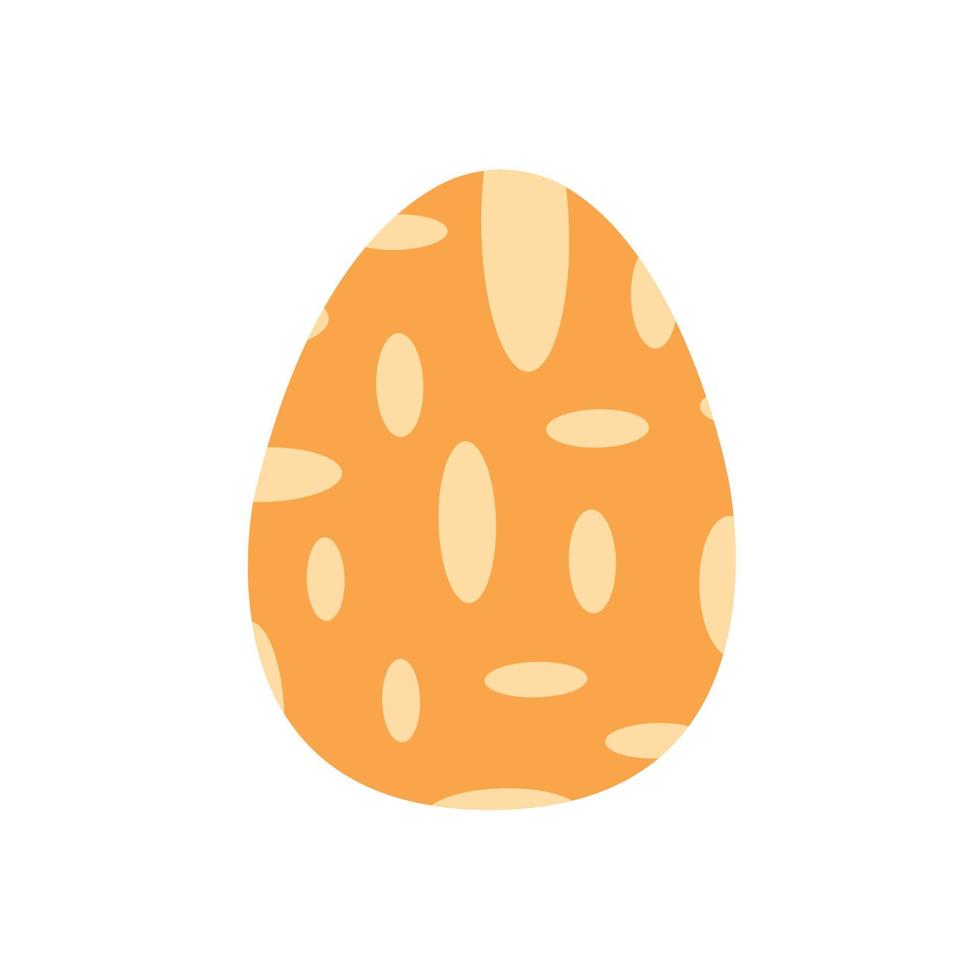 Easter egg decorated with ovals of different sizes. Vector isolated