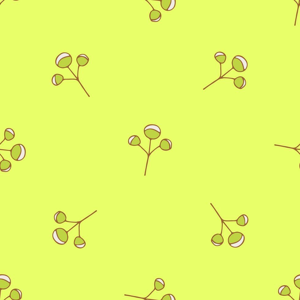 Seamless pattern with spring and summer twigs of cotton vector