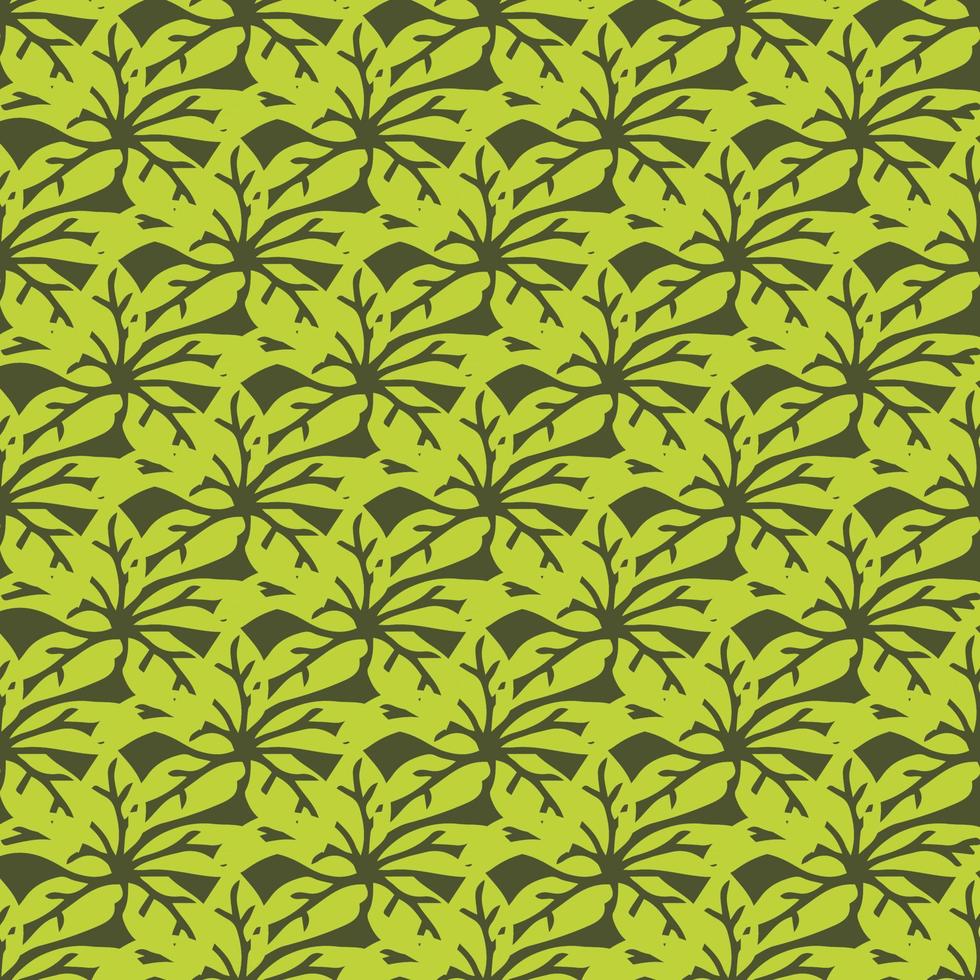 Seamless floral abstract pattern. Green colorful shades vector