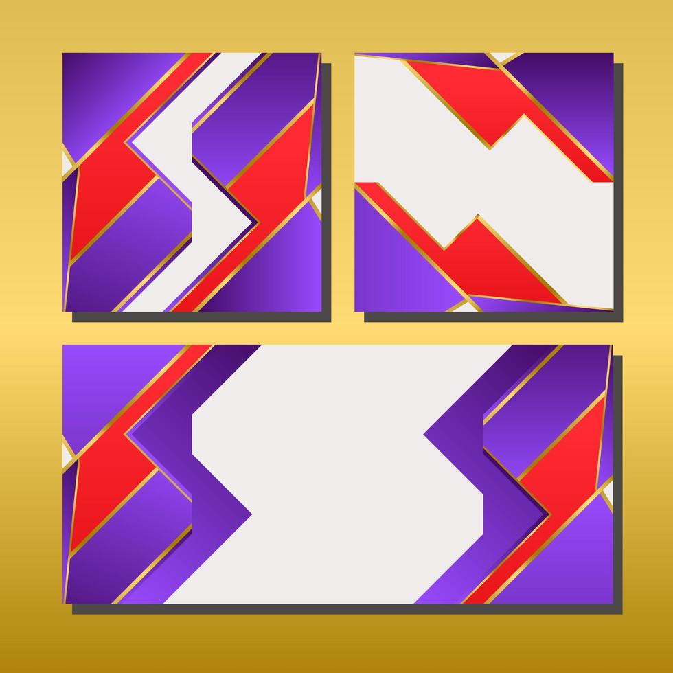Purple background social media templates. vector