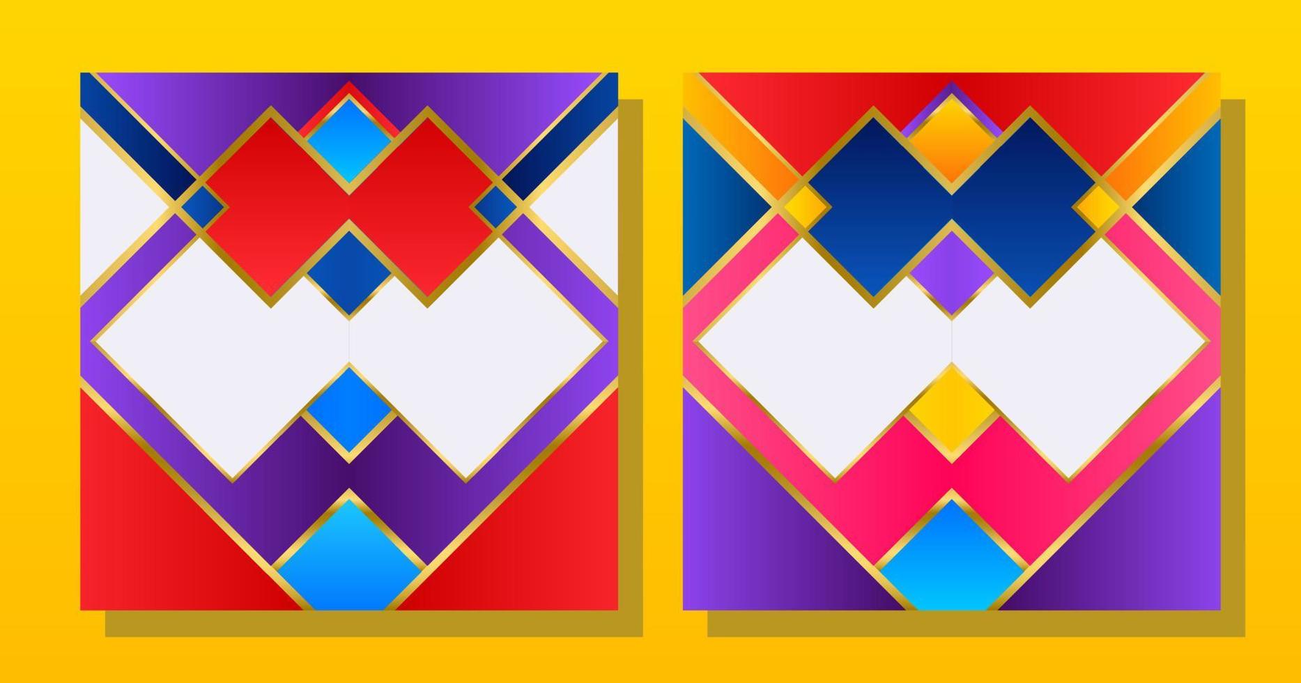 Geometric background social media templates. vector
