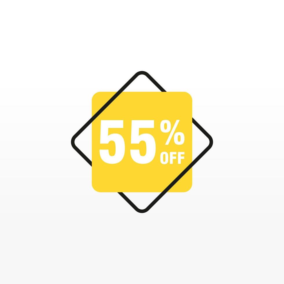 55 discount, Sales Vector badges for Labels, , Stickers, Banners, Tags, Web Stickers, New offer. Discount origami sign banner.