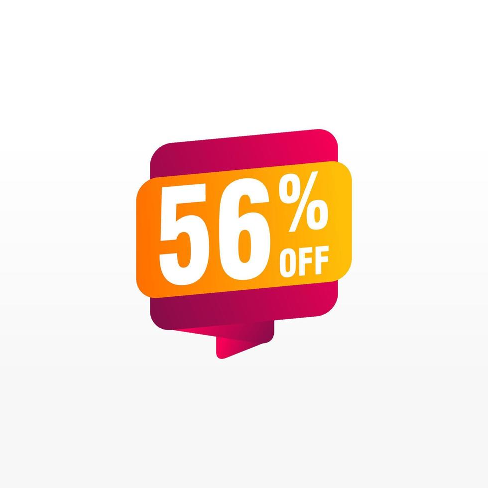 56 discount, Sales Vector badges for Labels, , Stickers, Banners, Tags, Web Stickers, New offer. Discount origami sign banner.