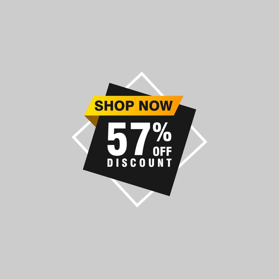 57 discount, Sales Vector badges for Labels, , Stickers, Banners, Tags, Web Stickers, New offer. Discount origami sign banner.