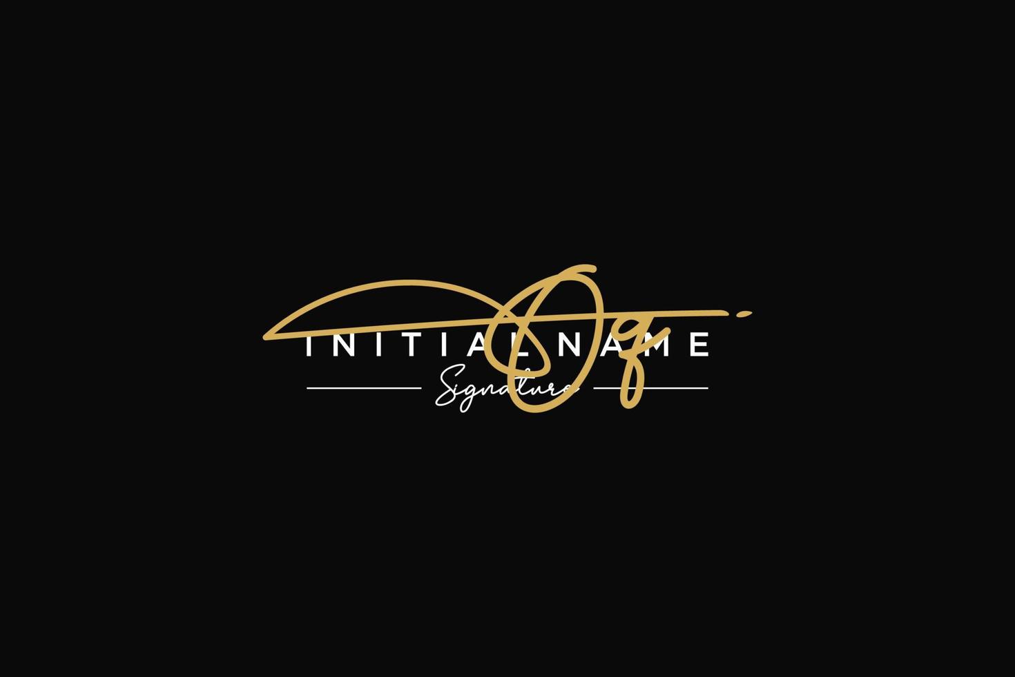 Initial OQ signature logo template vector. Hand drawn Calligraphy lettering Vector illustration.