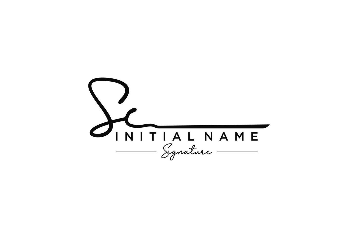 Initial SC signature logo template vector. Hand drawn Calligraphy lettering Vector illustration.