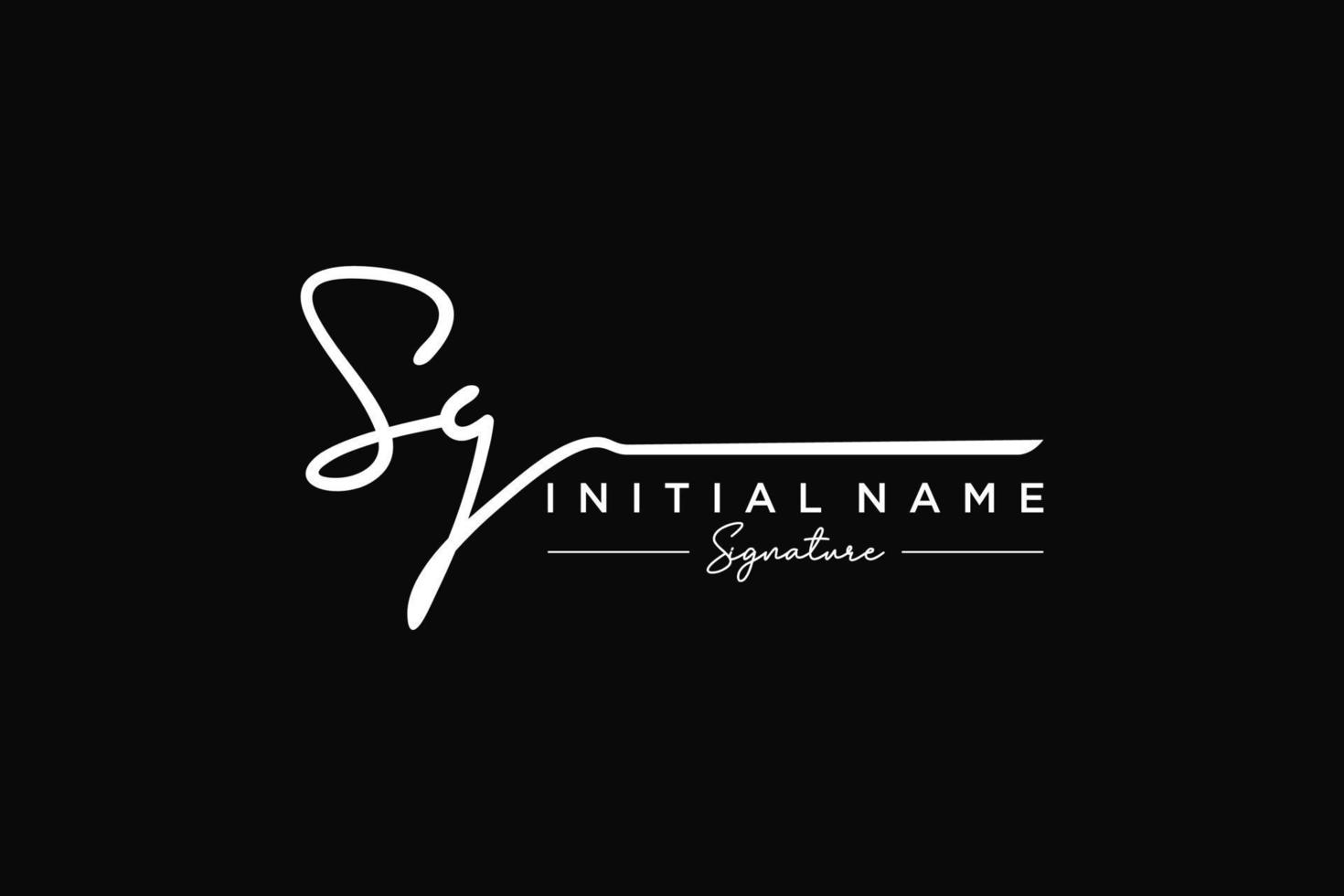 Initial SG signature logo template vector. Hand drawn Calligraphy lettering Vector illustration.
