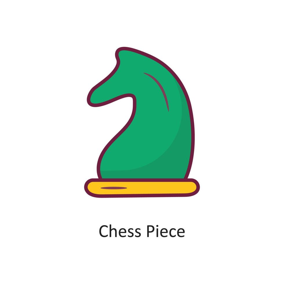 Chess Piece vector filled  outline Icon Design illustration. Gaming Symbol on White background EPS 10 File