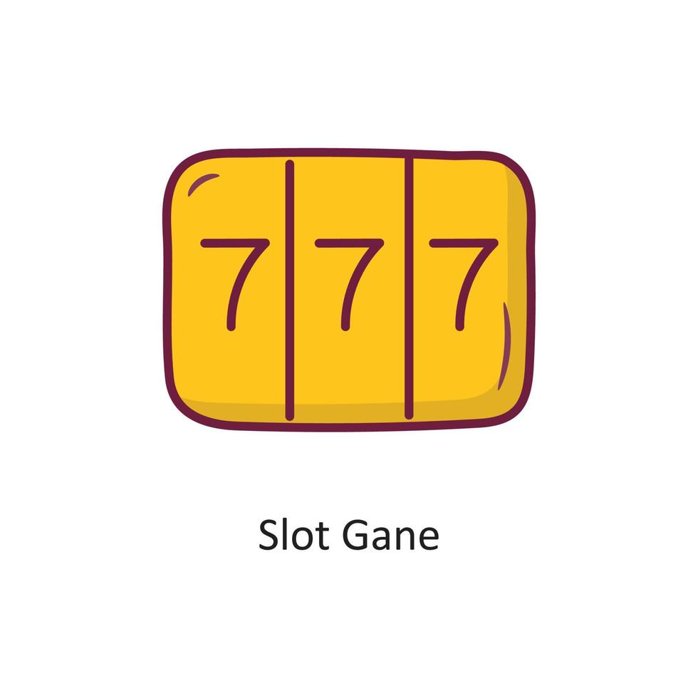 Slot Gane vector filled outline Icon Design illustration. Gaming Symbol on White background EPS 10 File