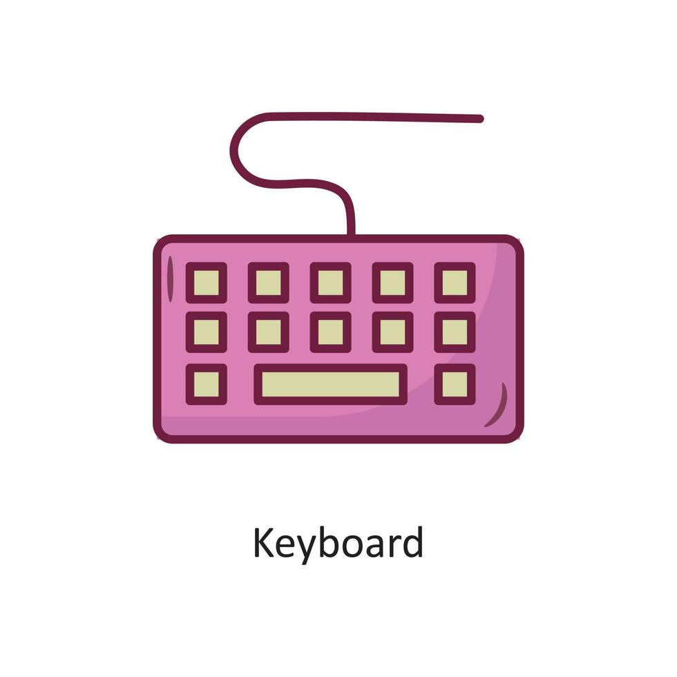Keyboard vector filled outline Icon Design illustration. Gaming Symbol on White background EPS 10 File
