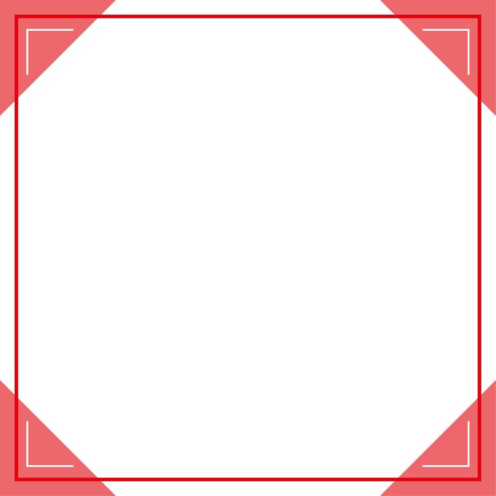 Red and white background color with lines and triangles shapes. Suitable for social media post and web internet ads. Template layout. Frame, boarder for text, picture, advertisement. Empty space. vector
