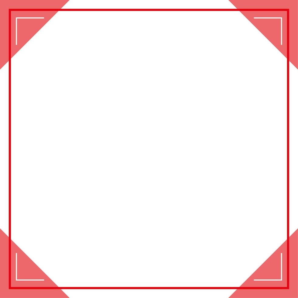 Red and white background color with lines and triangles shapes. Suitable for social media post and web internet ads. Template layout. Frame, boarder for text, picture, advertisement. Empty space. vector