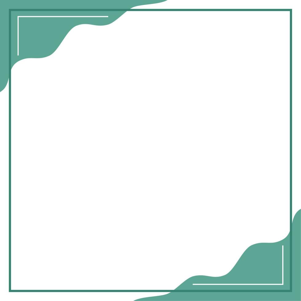 Green and white background color with stripe line and wavy shapes. Suitable for social media post and web internet ads. Template layout. Frame, boarder for text, picture, advertisement. Empty space. vector