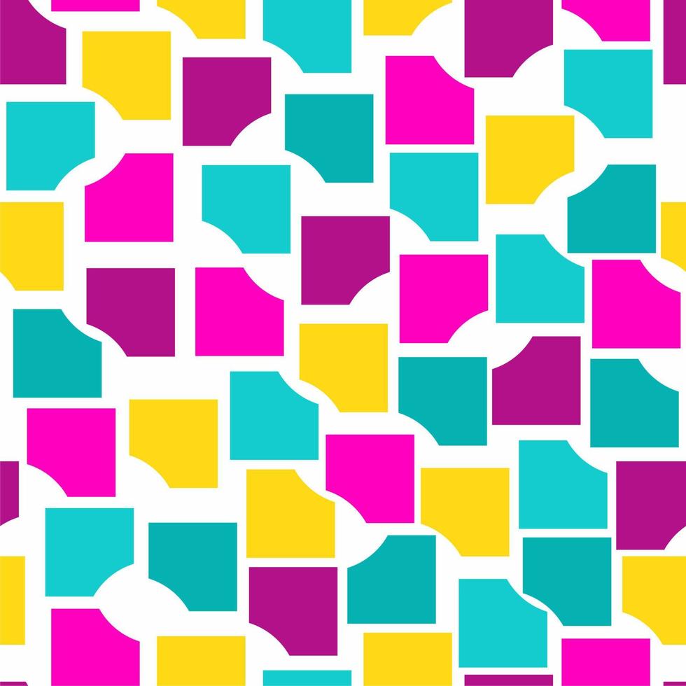 Abstract seamless background. Distorted squares pattern. Crazy shapes. White background. Print, textile, fabric, wrapping paper. vector