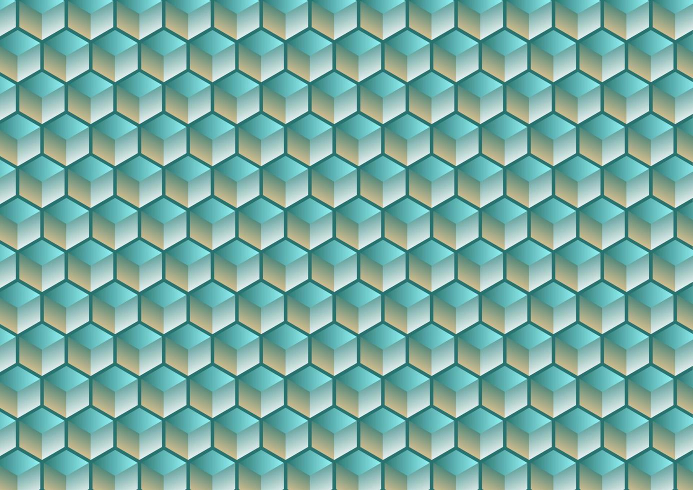 Abstract geometric background. Hexagon optical illusion. Polygon vector