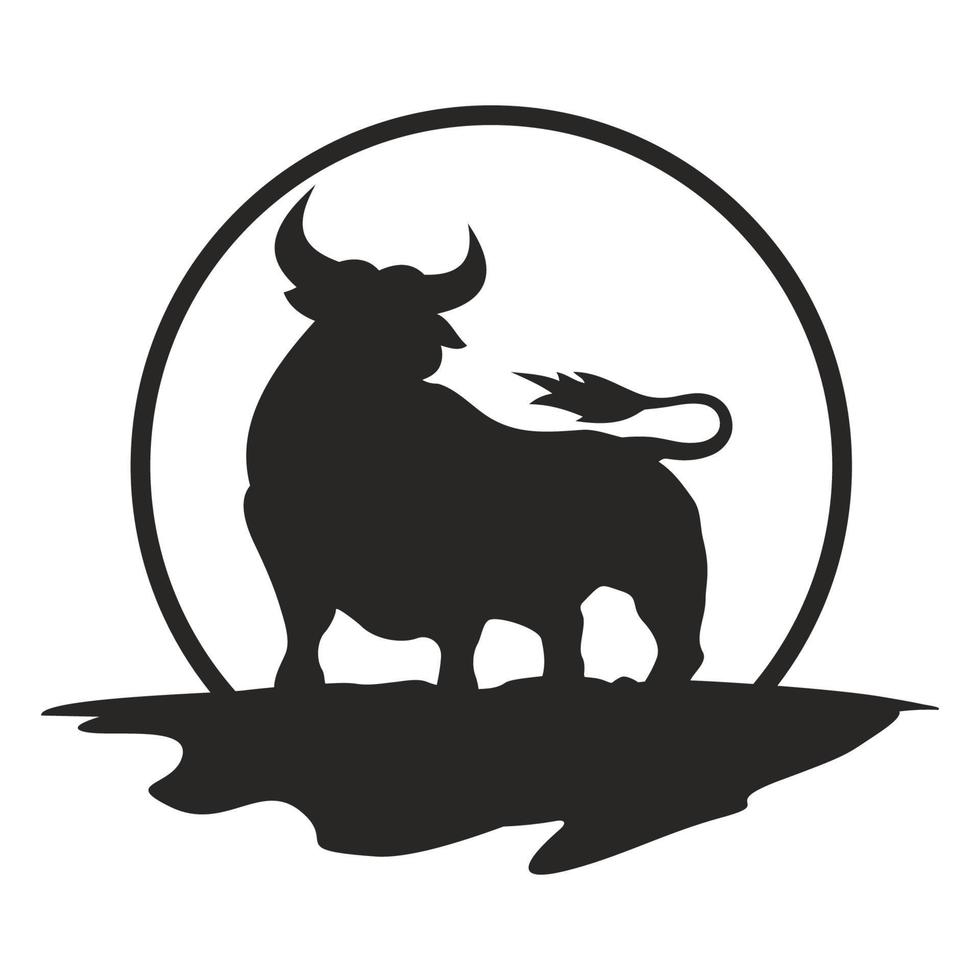 icono de vector de plantilla de logotipo de vaca