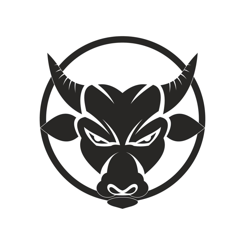 icono de vector de plantilla de logotipo de vaca