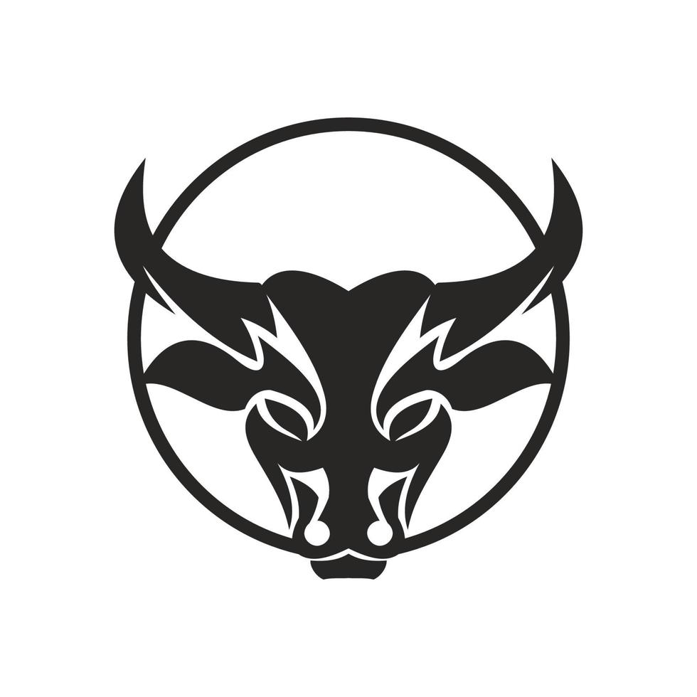 icono de vector de plantilla de logotipo de vaca