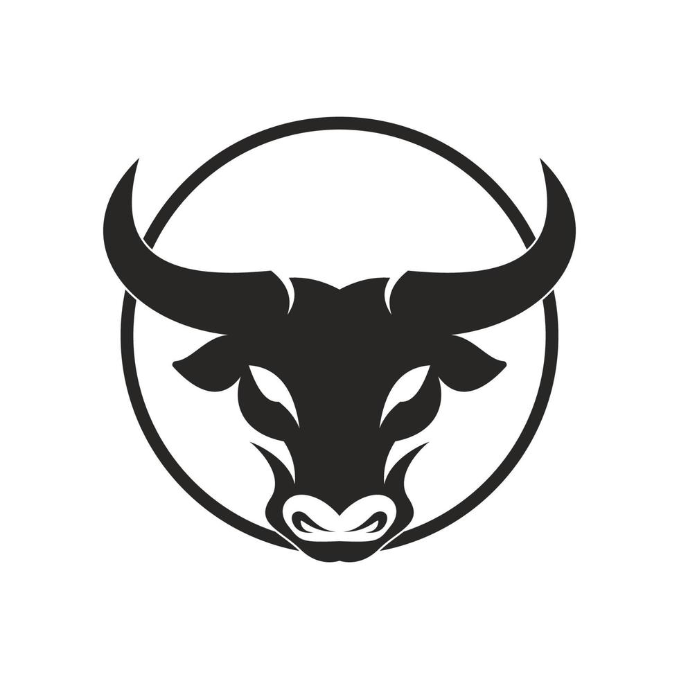 icono de vector de plantilla de logotipo de vaca