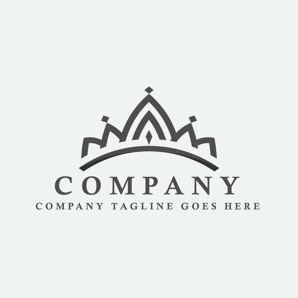 Crown Luxurious Royal Logo for Jewelry, Wedding, Hotel or Fashion vector