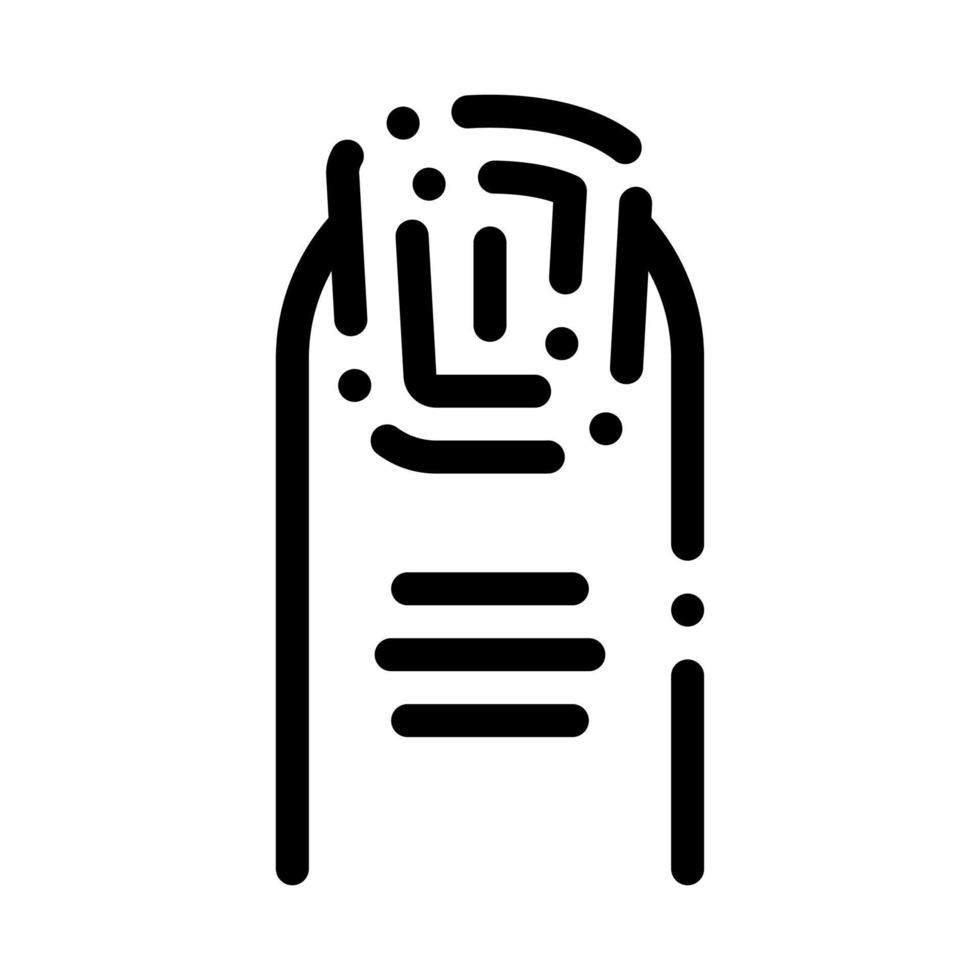 finger pain point icon vector outline illustration