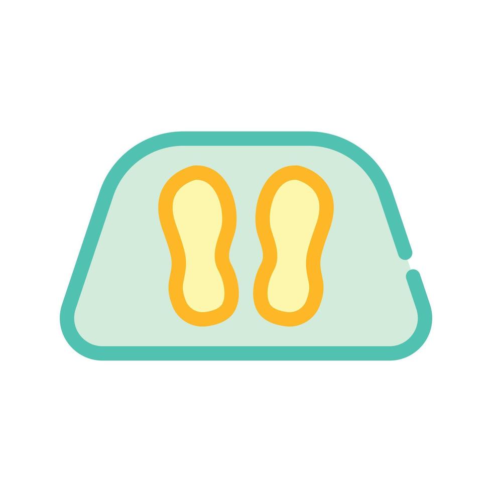 clean feet carpet color icon vector illustration