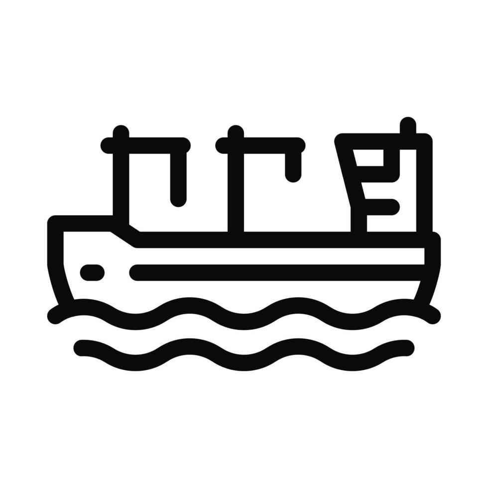 crane on boat icon vector outline illustration