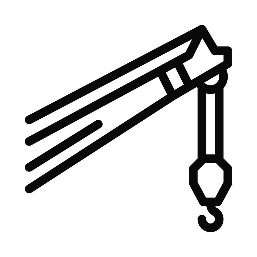 crane machine hook icon vector outline illustration