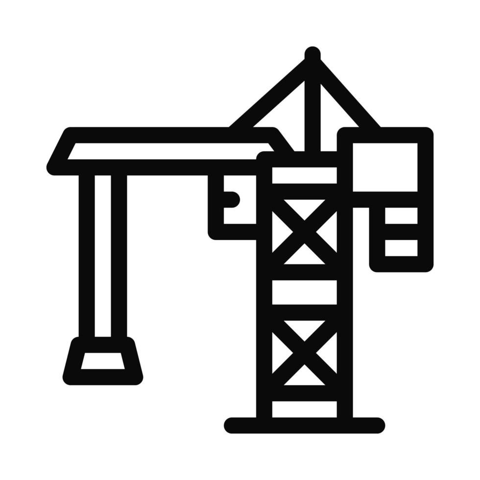 crane for building icon vector outline illustration