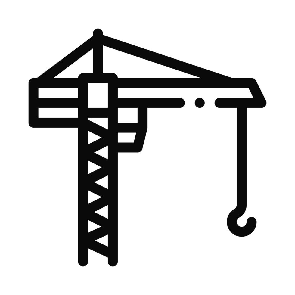 ilustración de contorno de vector de icono de grúa de ingeniería