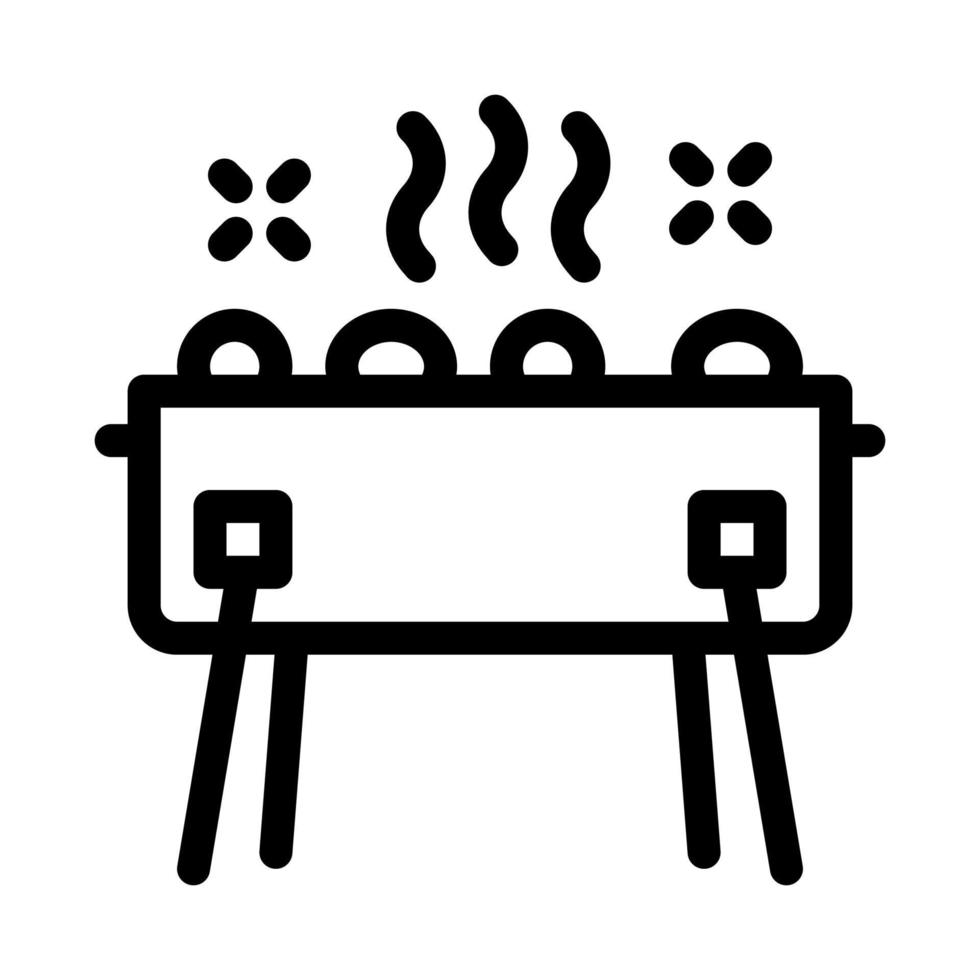 bbq brazier icon vector outline illustration