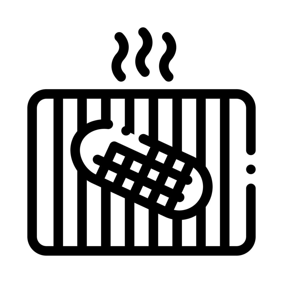frying bread icon vector outline illustration