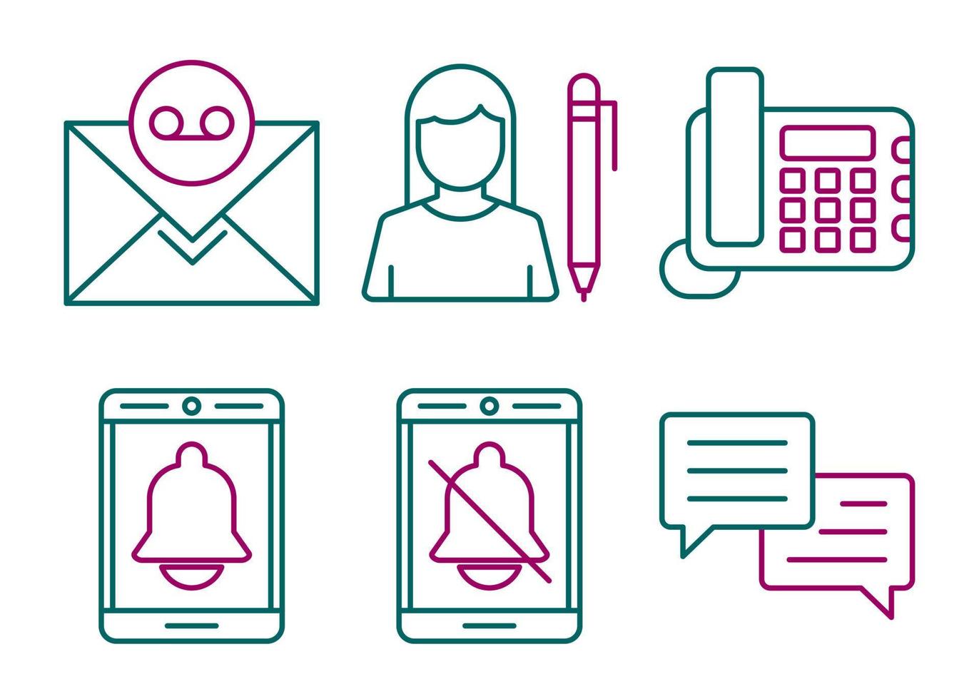 Communication Vector Icon Set