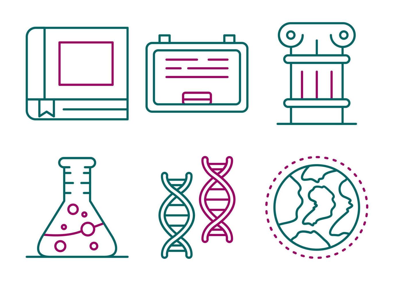 Education Topic Vector Icon Set