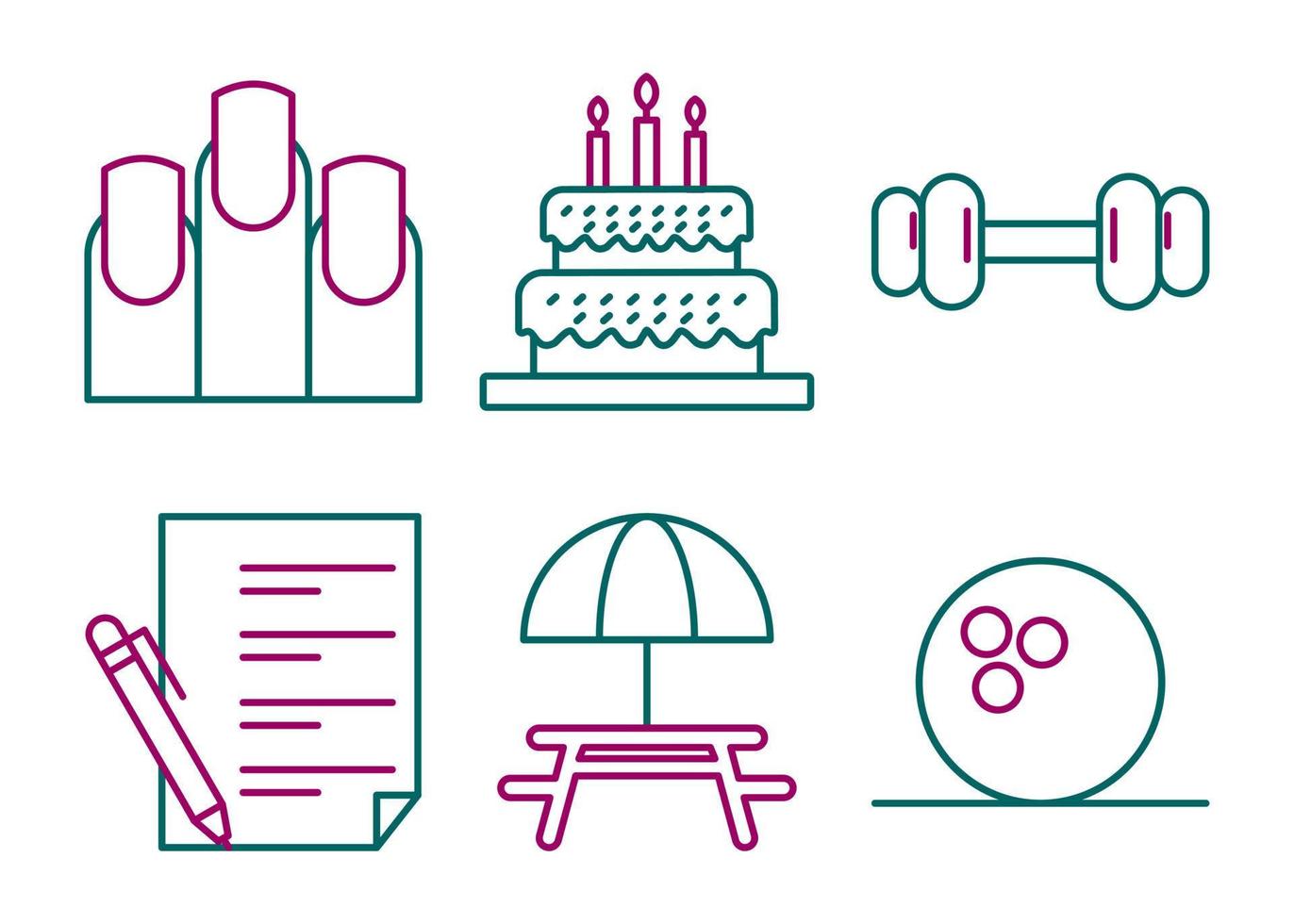 Free time Vector Icon Set